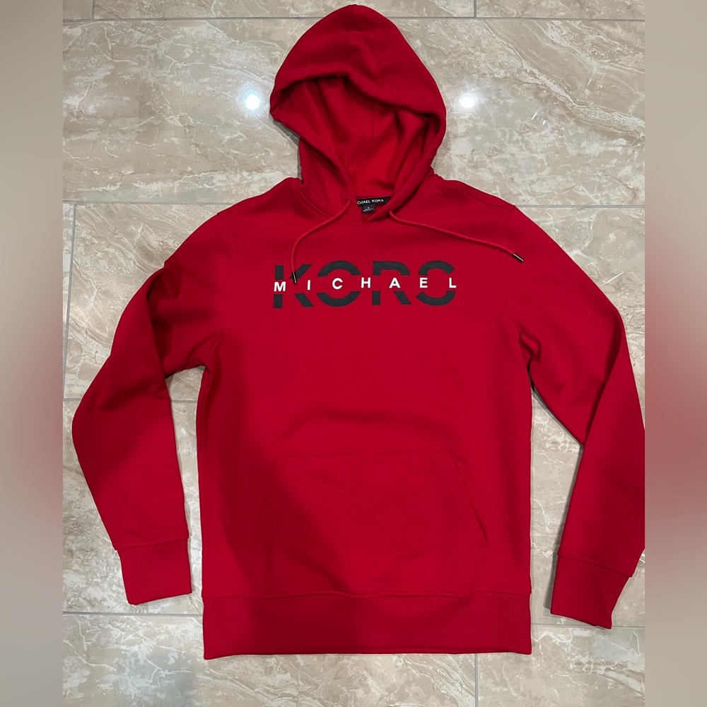Michael by Michael Kors Men’s Crewneck Pullover Sweater. Front print Hoodie